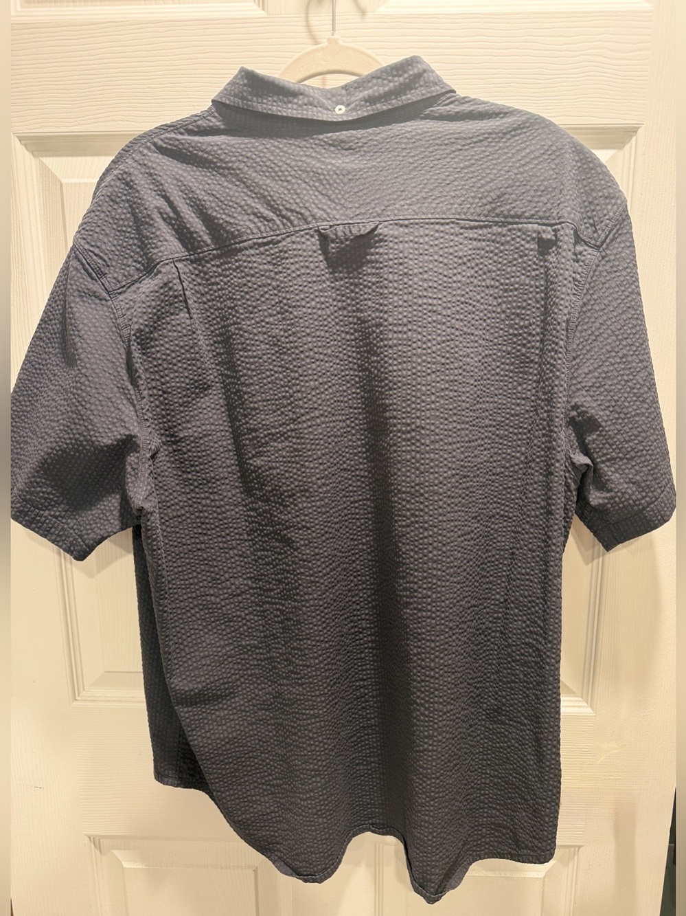 Nike Men’s XL Textured Short Sleeve Button Down Shirt Gray Charcoal Woven Casual - Picture 7 of 13